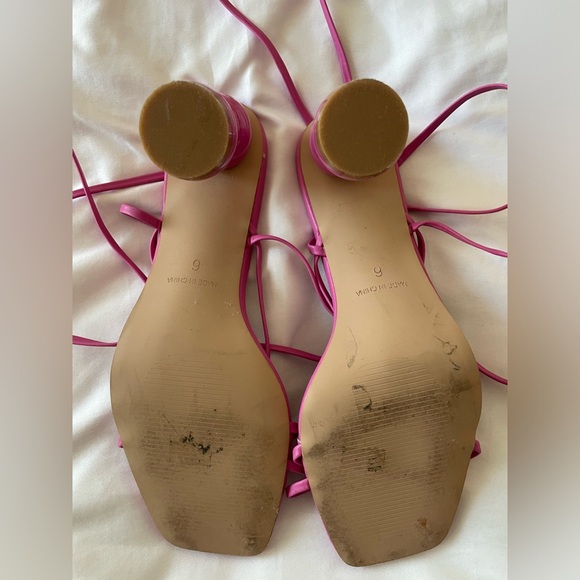Nasty Gal Pink Strappy Heels - Picture 4 of 8